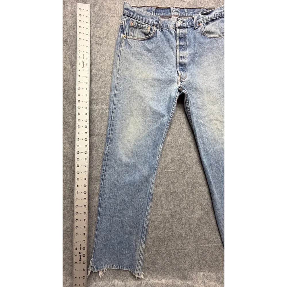 Vintage Levis 501XX Jeans Mens 40x36 Light Wash Straight Leg Button Fly USA 90s